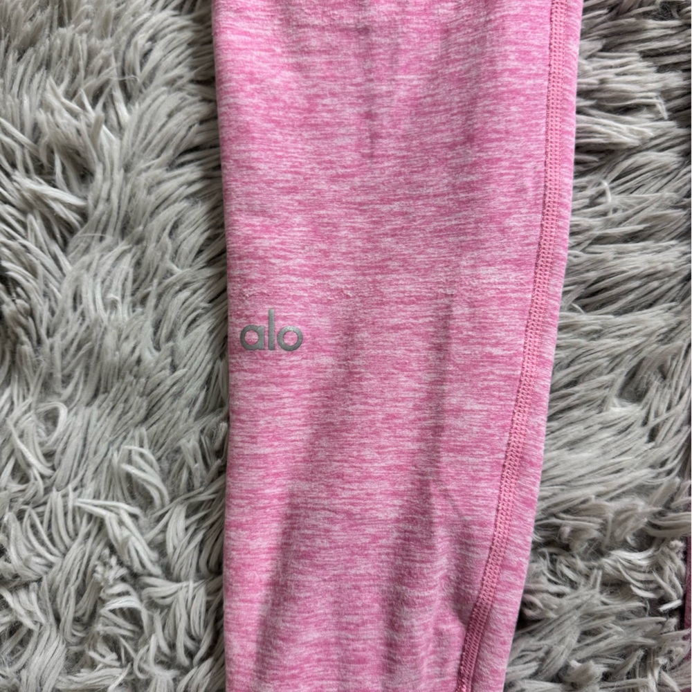 ALO yoga High Waist Alosoft Lounge Legging in Parisian Pink Heather size xxs - Picture 7 of 9